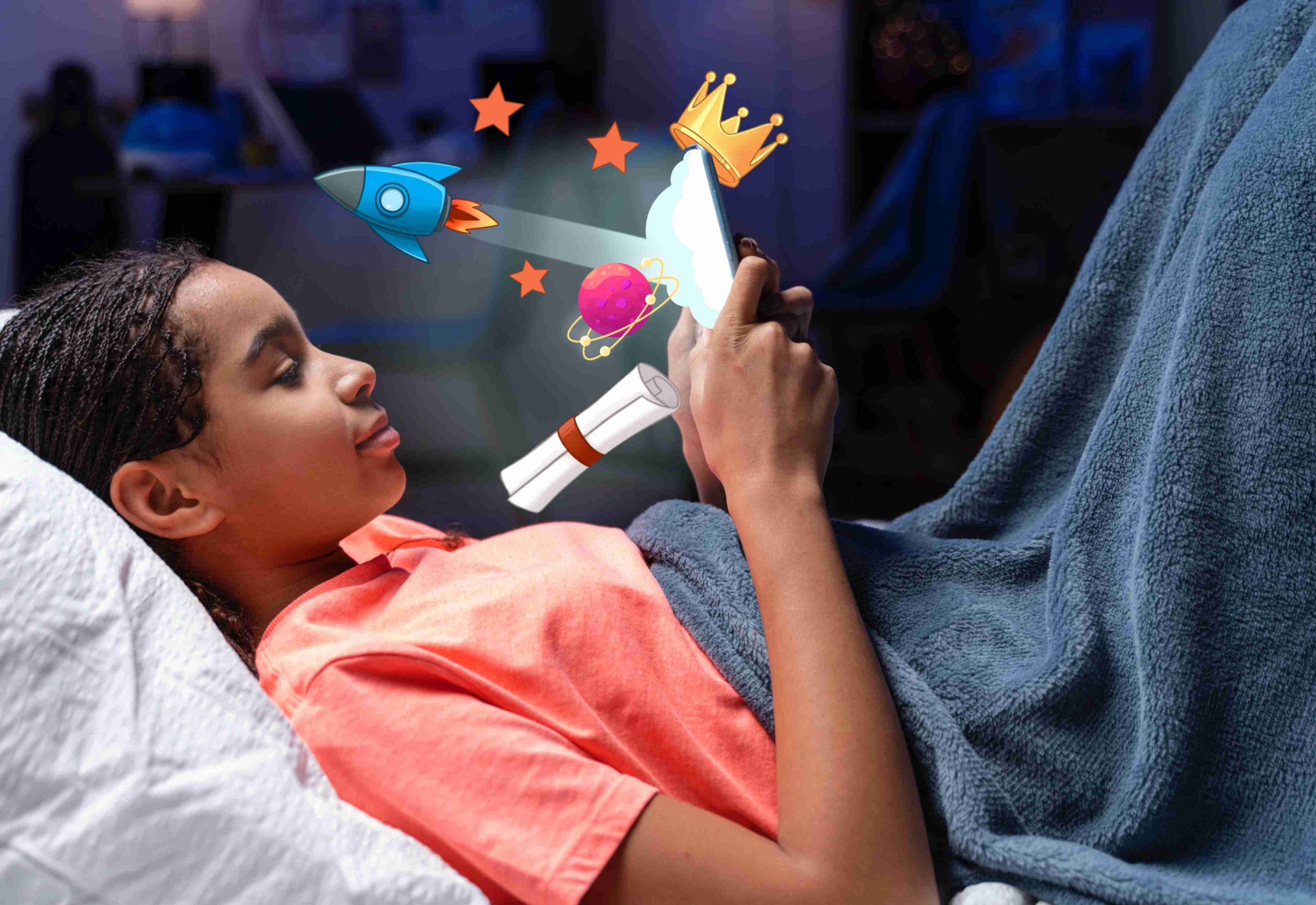 menino no celular desenvolvendo a criatividade digital