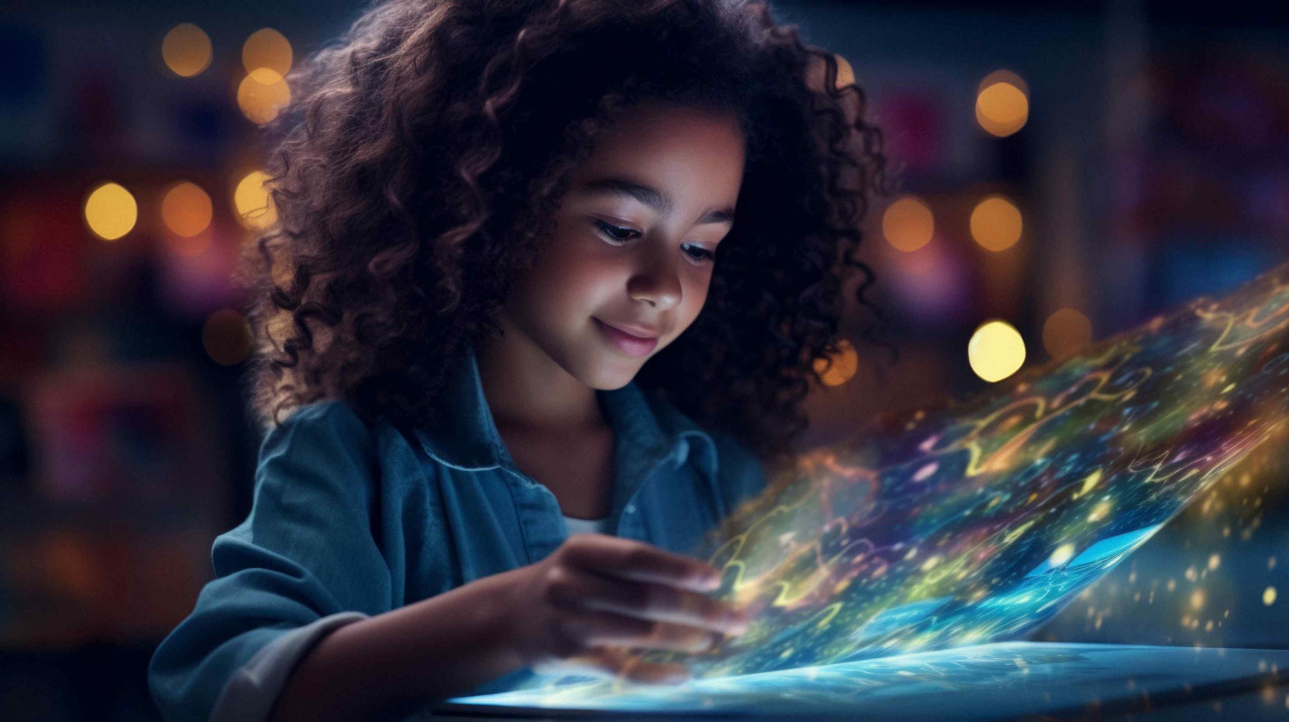 menina-interagindo-com-inteligência-artificial